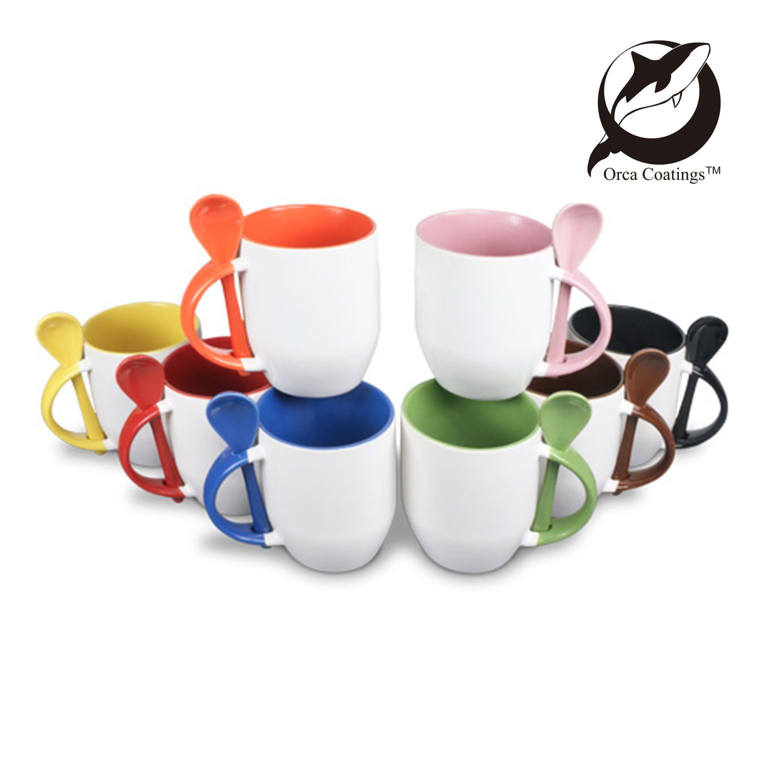 Tasse En Céramique Two Tones And Love Handle 11oz Orca™ Coating Printfabrik Matériel Et Articles 